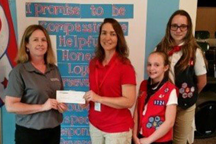 Giving Mission gave back to American Heritage Girls Troop